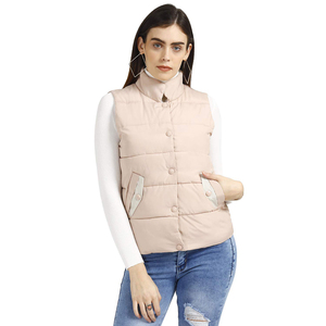 Chaleco de invierno para mujer, chaleco acolchado cálido con logotipo personalizado de alta calidad, prendas de vestir exteriores de invierno, chalecos Acolchados transpirables, diseño OEM - Product Image 1