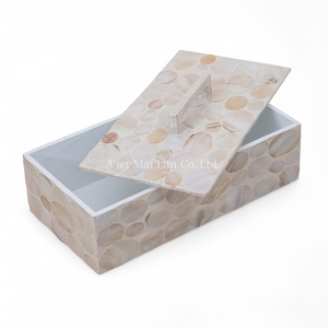 Caja de Joyería Decorativa Hecha a Mano con Incrustaciones de Nácar, Almacenamiento con Incrustaciones de Concha para una Decoración Elegante del Dormitorio - Product Image 3