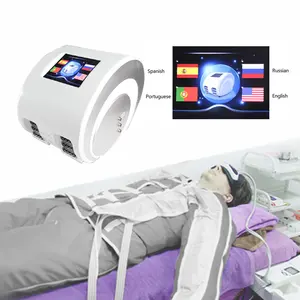 Máquina portátil de presoterapia de drenaje linfático con 24 bolsas de aire con chaqueta y pantalones masaje de pies masaje ocular