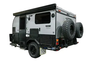 Mini caravane blanche en aluminium à bas prix, remorque de voyage de camping tout-terrain standard d'Australie avec cuisine - Product Image 2