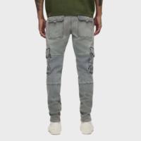 Pantalon Cargo en Velours Côtelé Léger et Respirant pour Homme, Taille Élastique, 6 Poches, Grande Taille, Imperméable, Effet Délavé – Prix Abordable