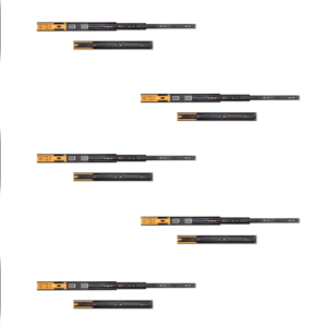 Set di Emuca di 5 guide per cassetti con cuscinetti a sfera neri con chiusura morbida 45mm di altezza 400mm di profondità estensione completa - Product Image 1