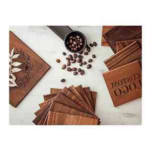 Conception personnalisée fabriquée en Inde Sublimation Coaster Blanks Bois de noyer Forme personnalisée Exportateur indien avec qualité d'exportation - Product Image 1