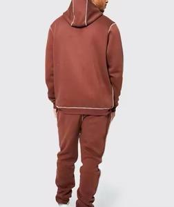 Conjunto Deportivo Personalizado de Forro Polar para Invierno, Transpirable, de Spandex/Poliéster para Hombre - Sudadera Holgada y Pantalones Deportivos - Product Image 5