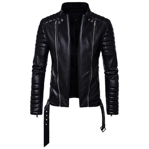 OEM Wholesale Custom logo <b>Heat</b> Transfer logo Design Leather <b>Jacket</b> Best Quality Customized Winter Casual Fashion Leather <b>Jackets</b> - Product Image 3