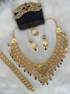 Dubai Vintage chapado en oro boda aniversario joyería clásico diamante circón perla aleación collar cadenas de moda para mujeres - Product Image 5