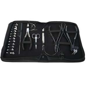 Kit de Herramientas para Extensiones de Cabello con Cinta de Silicona, Herramienta de Presión para Microperlas, Alicates de Crimpado y Extracción, Agujas de Gancho y Peine - Product Image 1