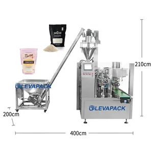 Mesin pembungkus bubuk otomatis tas kantung jagung mesin pengemas bubuk lada mesin pengisi tas poli
