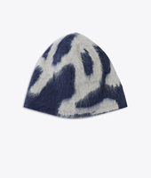 Nouveau Bonnet en mohair tricoté en jacquard à la mode pour homme Vêtements d'hiver Streetwear chaud Bonnet en mohair tricoté pour hommes
