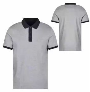 Top Summer Casual Men's Solid Knitted Breathable <b>Short</b> <b>Sleeve</b> Collared for T-<b>Shirt</b> with 3 <b>Button</b> <b>up</b> - Product Image 4