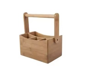 Porta Utensilios de Madera, Almacenamiento de Cubiertos, Nuevo Estilo, Cesta de Madera Hecha a Mano - Product Image 3