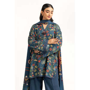 ชุดสูทผ้าลินินพิมพ์ลายสำหรับผู้หญิง IUSTKSD-1231 แบบ 3 ชิ้น - Product Image 1