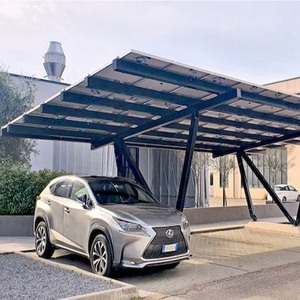 Abri de voiture <span class=keywords><strong>solaire</strong></span> Jchx N Type 2 3 4 5 6 7, installation facile, fabrication sur mesure, acier HDG, alliage d'<span class=keywords><strong>aluminium</strong></span> - Product Image 2