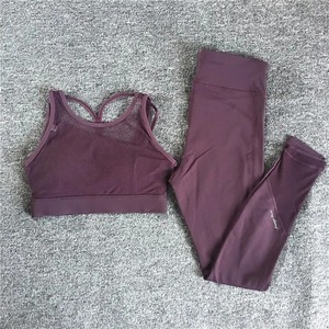 Conjunto de Yoga de 1/2 piezas para mujer, ropa deportiva para gimnasio, chándal deportivo de malla para entrenamiento, trajes de gimnasio para correr y Yoga - Product Image 2