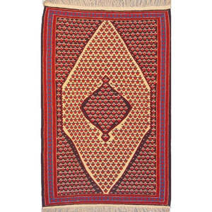 Un kilim persa Sanandaj único de su tipo, de 5'6 x 3'7 - Product Image 1