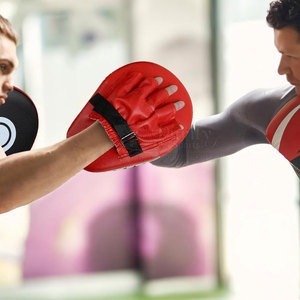 New Arrival Curved Boxing Training <b>Focus</b> <b>Pad</b> Hot Selling <b>Focus</b> <b>Pads</b> Customized Logo PU Leather <b>Focus</b> <b>Pad</b> - Product Image 3