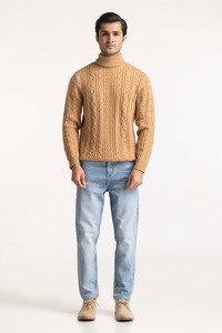 Suéter de Punto Casual para Hombre, Cuello Redondo, Manga Larga, Temporada de Invierno, Antiencogimiento, Antiarrugas, Transpirable - Product Image 3