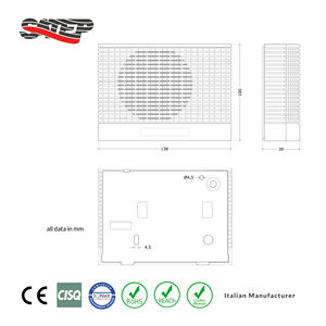 Sirène interne électronique piézoélectrique 12V, système d'alarme acoustique anti-intrusion, indice de protection IP40, SATEP BETTY - Product Image 5