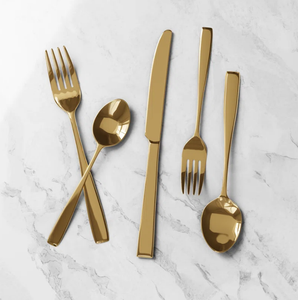 Juego de cubiertos dorados de acero inoxidable, vajilla para eventos de boda, cubiertos, cuchillo, cuchara, tenedor, hogar, restaurante, decoración de fiesta de cumpleaños - Product Image 2
