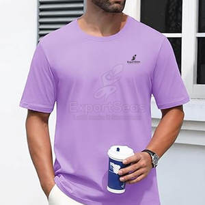 Camisetas en blanco de cuello redondo de secado rápido del fabricante de Pakistán para hombres Venta caliente Diseño de patrón sólido - Product Image 3