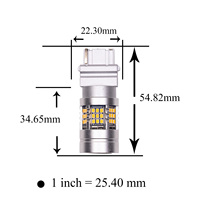 Ampoules de clignotants LED automatiques HYUGA, design original, double clignotement, modèles 2016, 1156, 3156, 3157, T20, 7443, CANBUS, 12V, blanc + jaune