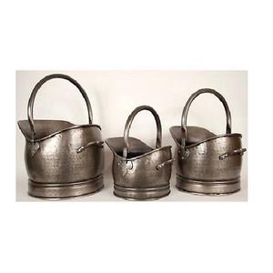 Galvanized Silver Matte Black Ash Bucket with <b>Coal</b> Tray High Quality Metal Perfect for Indoor and Outdoor Fire Pit Accessories - Product Image 2