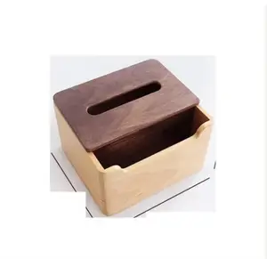 Admirable design wooden tissue box cover handmade Eco friendly unfinished Wood original Tissue paper box