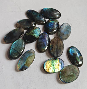 อัญมณี20X25mm ลาบราดอไรต์ธรรมชาติหรูหราทรงวงรีทรงหลวมสำหรับเครื่องประดับแฟชั่นของขวัญแต่งงานใหม่ในขนาดหินฤดูร้อน - Product Image 1
