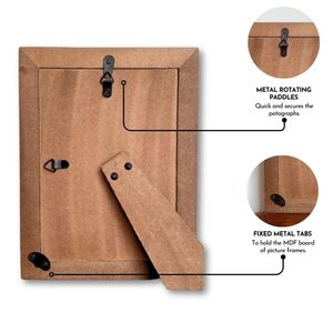 Marco de fotos de madera de hierro con incrustaciones de madreperla 99%, decoración única para el hogar con elegante chapa de Metal - Product Image 2