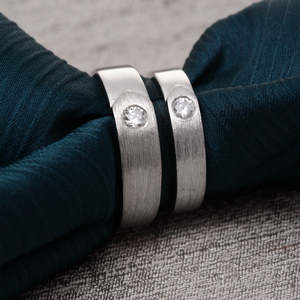 NOVAMART Fine Platinum Rhodium-Plated Diamond & Zircon <b>Men's</b> <b>Ring</b> <b>Set</b> 925 Sterling Silver Perfect Gift Wholesale Export - Product Image 2
