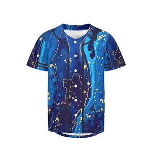 เสื้อเบสบอลสำหรับฝึกซ้อมกีฬา ระบายอากาศได้ดี กันลม ยืดได้สี่ทิศทาง พิมพ์ลายแบบซับลิเมชั่น ทรงหลวม - Product Image 1