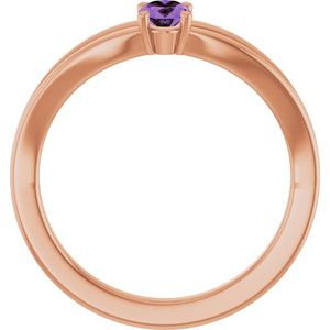 Stuller Youth <b>Crystal</b> <b>Ring</b> 19401:634P with Birthstone 14KR - Product Image 2