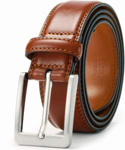 Cinturón informal hecho a mano para hombre Cuero de vaca de grano completo con hebilla de serpiente de acero Hecho en Pakistán-el barón - Product Image 1