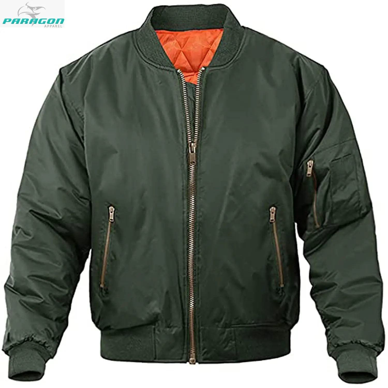 Áo Khoác Bomber Màu Xanh Lá Cây, Áo Khoác Bomber Nylon Giá Rẻ Mang Thương Hiệu Hot Áo Khoác Bomber Tùy Chỉnh, Phong Cách Đường Phố