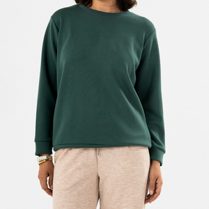 Sweat-shirt en molleton à col rond imprimé pour femme avec logo sur le devant, 100% coton, streetwear, pull-over - Product Image 5