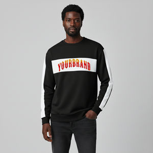 Sudadera Extra Grande para Hombre, 100% Algodón, 2 Tonos, con Logotipo Bordado Personalizado, Estilo Hip Hop, Artículo en Oferta - Product Image 1