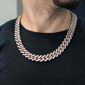 Solid <b>White</b> <b>Gold</b> <b>Cuban</b> Jewelry Iced <b>Cuban</b> <b>Link</b> <b>Chain</b> Necklace <b>Chain</b> Hip Hop Diamond <b>Chain</b> Fashion 6mm Silver or <b>Gold</b> Necklace1 - Product Image 4