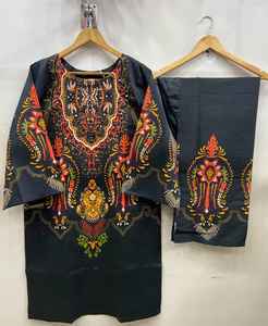 High Quality Pakistani Embroidered Cotton/Lawn Shalwar Kameez Women's Readymade Dress Plus Size High Quality Dress - Product Image 2