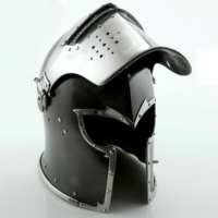 Casque médiéval Barbuta fait à la main en acier doux chevalier casque Cosplay reconstitution armure pour affichage historique Renaissance SCA Costume