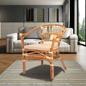 Sillón clásico hecho a mano ratán tipo FLADEO madera duradera apartamento Hotel sala de estar diseño Modular Venta caliente Villa - Product Image 3