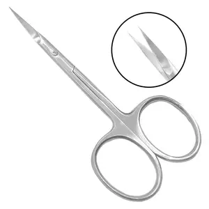 Tesoura profissional avançada para unhas, dedo do pé profissional, flecha curvada profissional de aço para manicure e cutícula