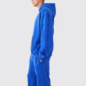 Ensemble de survêtement en molleton personnalisé avec logo en polyester, sweat-shirt à capuche décontracté unisexe, style d'hiver, taille plus - Product Image 3