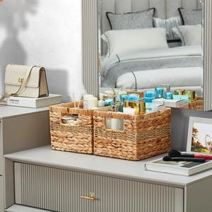 Paniers tissés décoratifs avec poignées intégrées, panier de rangement fait à la main, vente en gros, écologique, fabriqué au Vietnam - Product Image 4