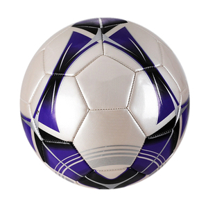 Ballon de football en cuir PU taille 5, design de machine de football pakistanais, service OEM, ballon de football laminé bicolore - Product Image 2