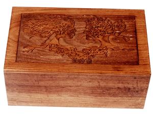 Urna Caja de cremación de palisandro para humanos Dos almas Urna personalizada para cenizas Artesanal Grande - Product Image 6