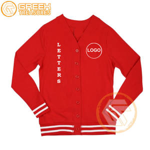 Cárdigan bordado de acrílico Delta personalizado Sigma Sorority ropa griega de alta calidad suéteres transpirables para mujer Theta - Product Image 1