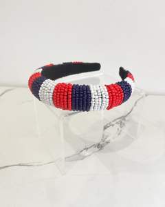 Wholesale SAMI HANDICRAFT Handmade Lightweight Fashion <b>Beaded</b> <b>Headbands</b> Customized Patches Sticker Knotted Seed Hairbands for - Product Image 3