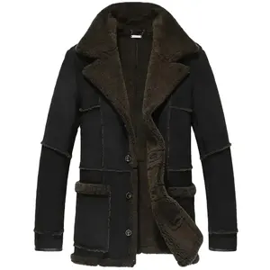 购买最佳高品质风格冬季男装羊皮皮革雷彻风格外套高品质材料