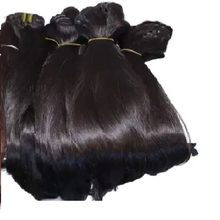 Tự nhiên nguyên liệu tóc con người mở rộng thẳng màu đen Việt nguyên tóc
