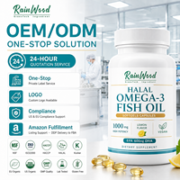 Capsules d'huile de lin Rainwood OEM (2 gélules par jour) pour la santé du cœur, de la peau et des cheveux - Hommes et femmes